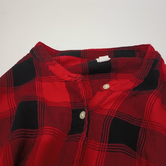 Gap Buffalo Plaid Button Down Drop Waist Shirt Dress Size Large/Tall - Picture 6 of 11